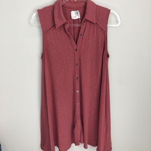 Everleigh Anthropologie Button‎ Down Tunic Top S